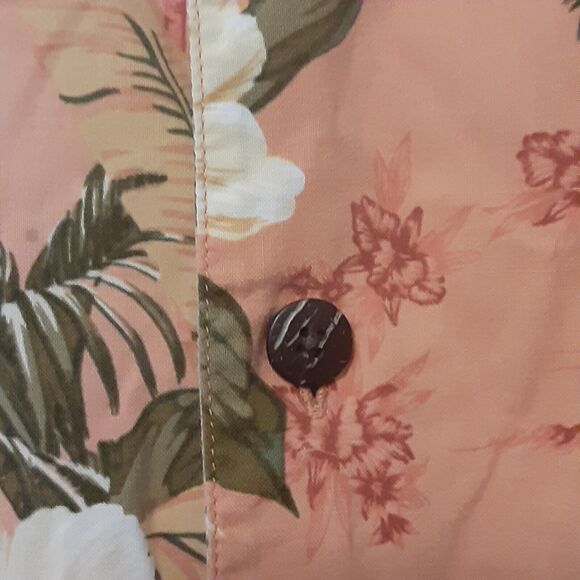 Island Shores Hawaiian Short Sleeve Button-Down Shirt Adult Men's L Aloha Floral - Picture 3 of 8